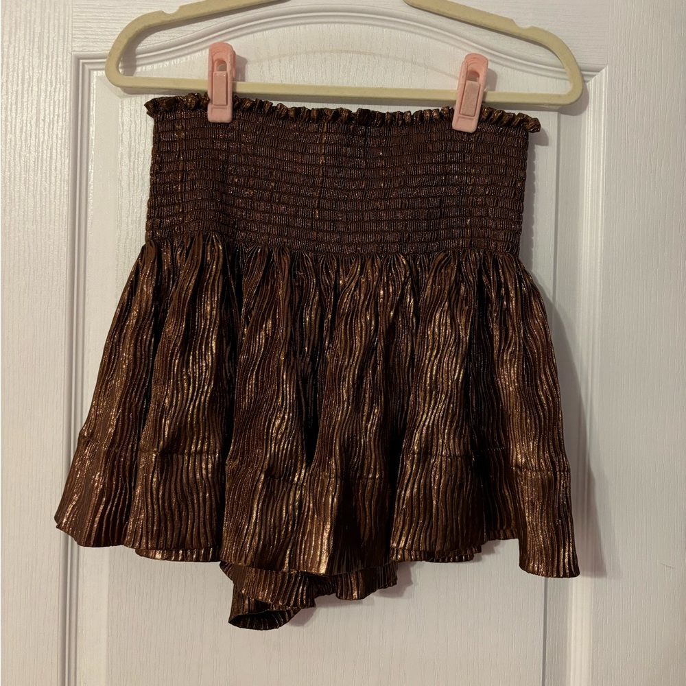 Queen of Sparkles Copper Swing Shorts